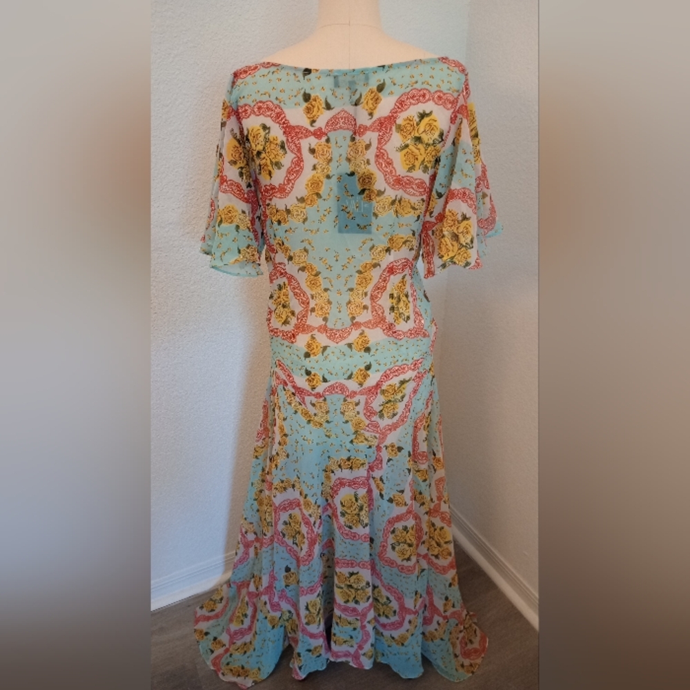 SALE NWT De La Vali Sheer Dress - Picture 5 of 13